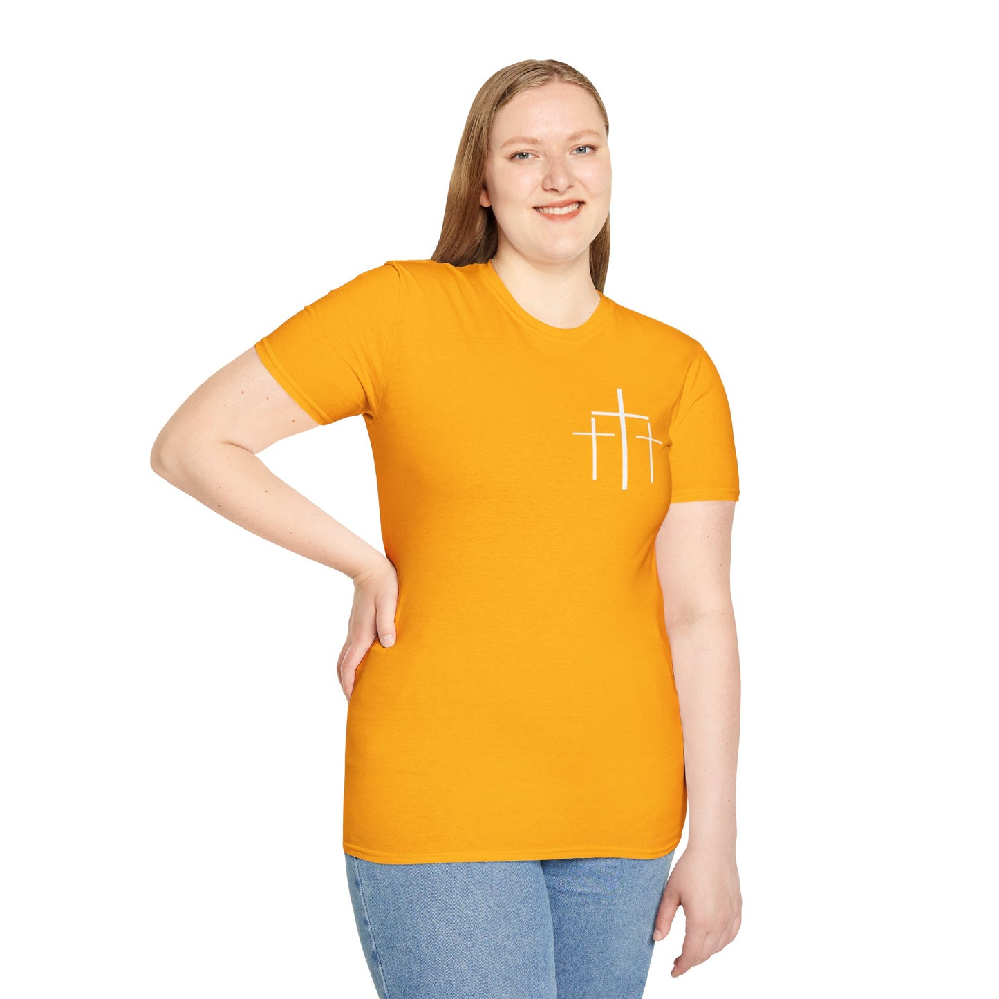 Faith Over Fear 3 Crosses   Christian Unisex T-shirt