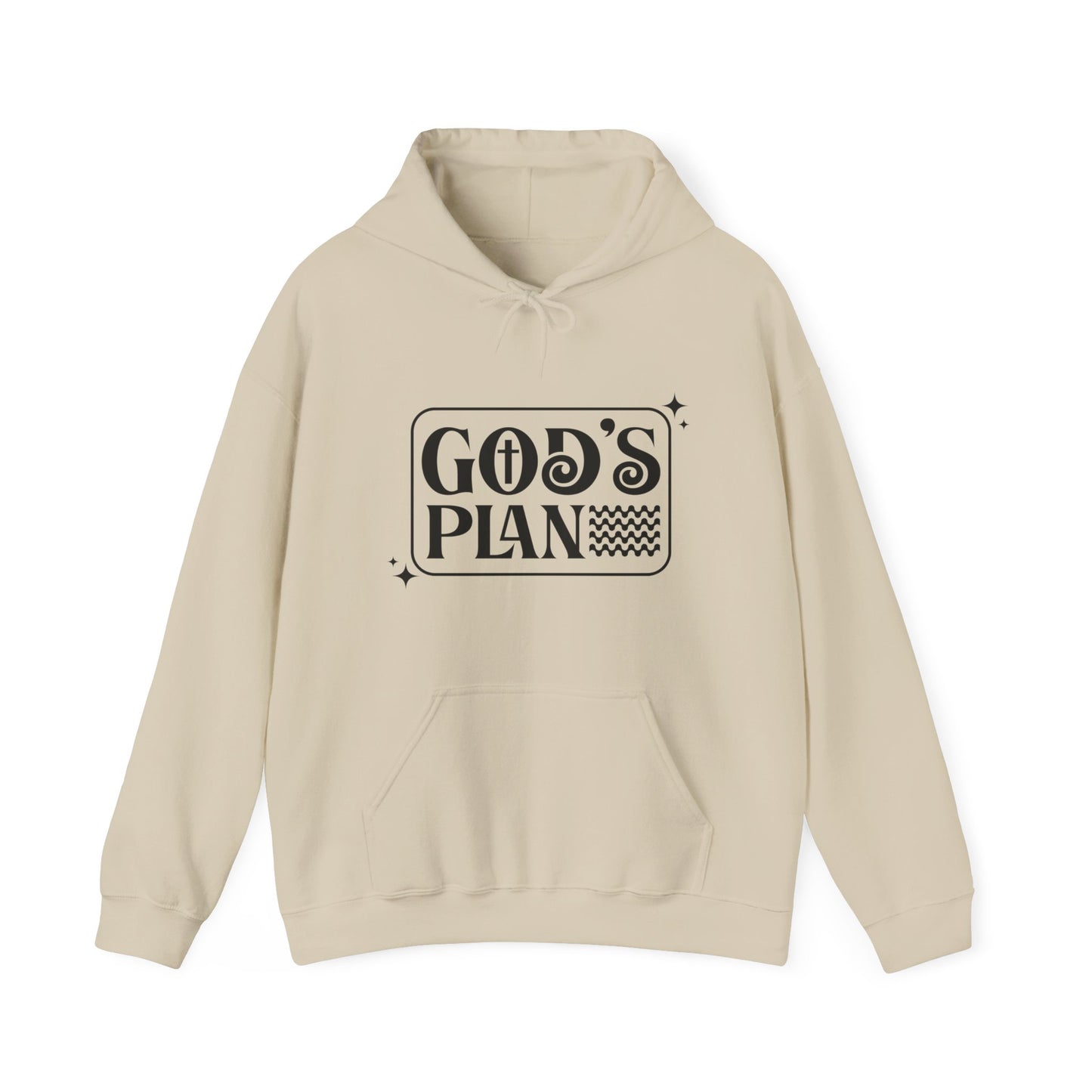 God's Plan Over MIne Unisex Christian Hooded Pullover Sweatshirt