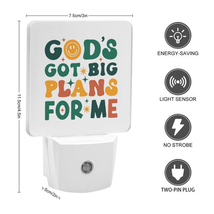 He's Got Big Plans For Me Christian Night Light for kids - ClaimedbyGodDesigns