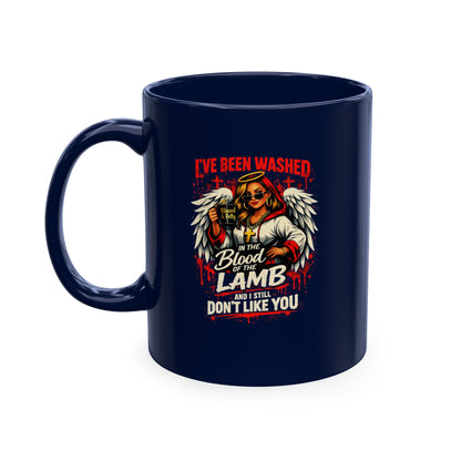 Ceramic Mug — 'I've Been Washed in the Blood of the Lamb' Christian Faith Coffee Cup