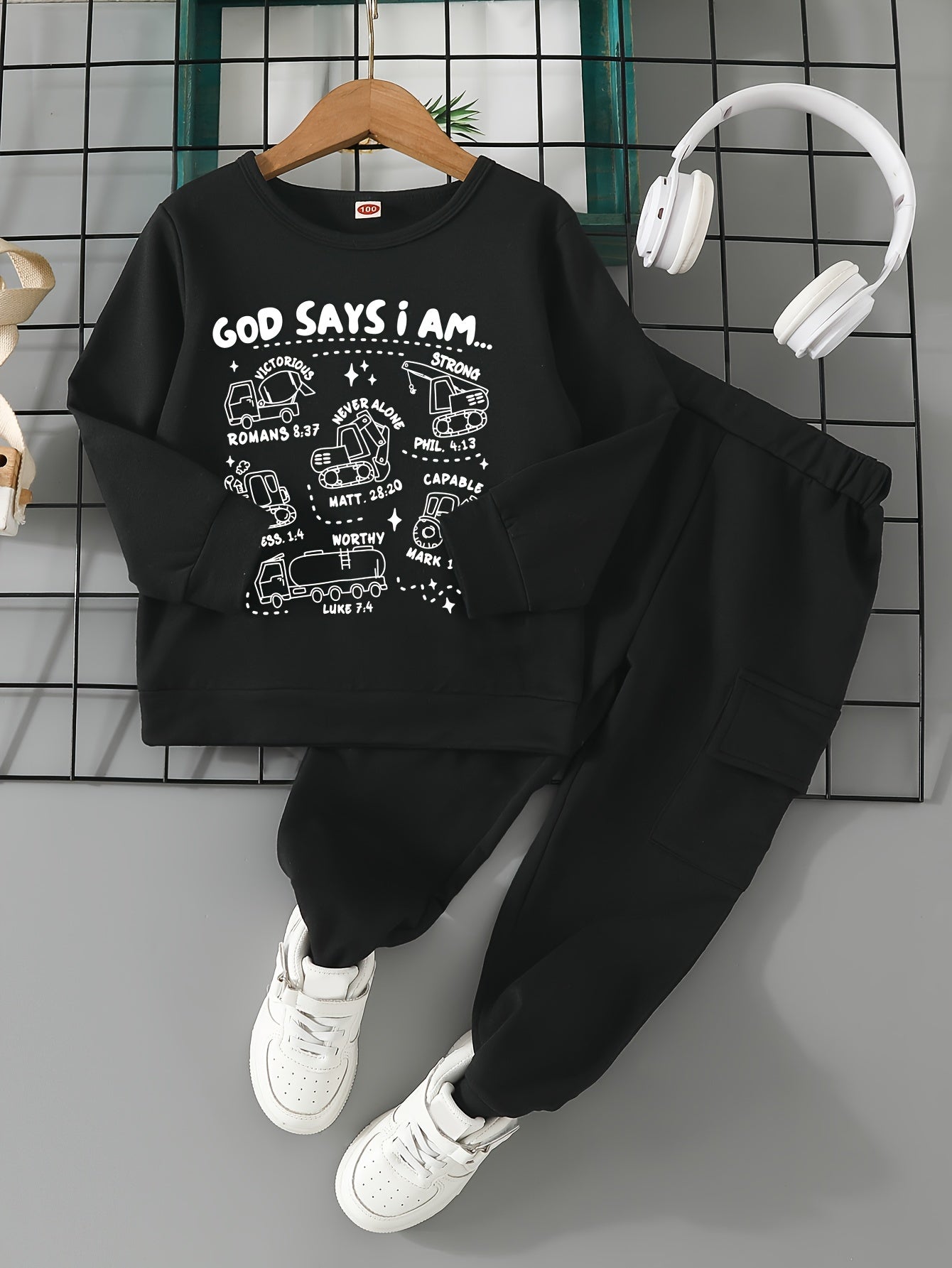 God Says I Am Christian Toddler Casual Outfit claimedbygoddesigns