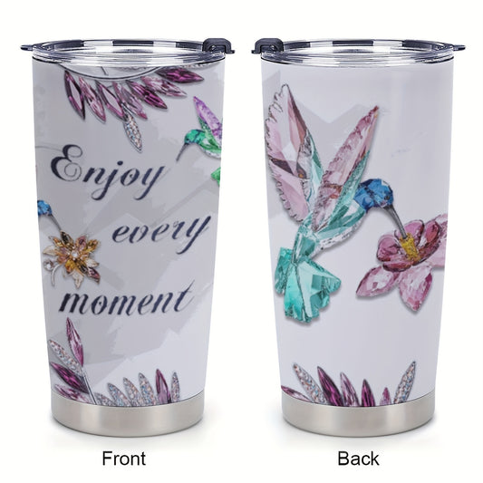 Enjoy Every Moment Stainless Steel Christian Tumbler 20oz claimedbygoddesigns