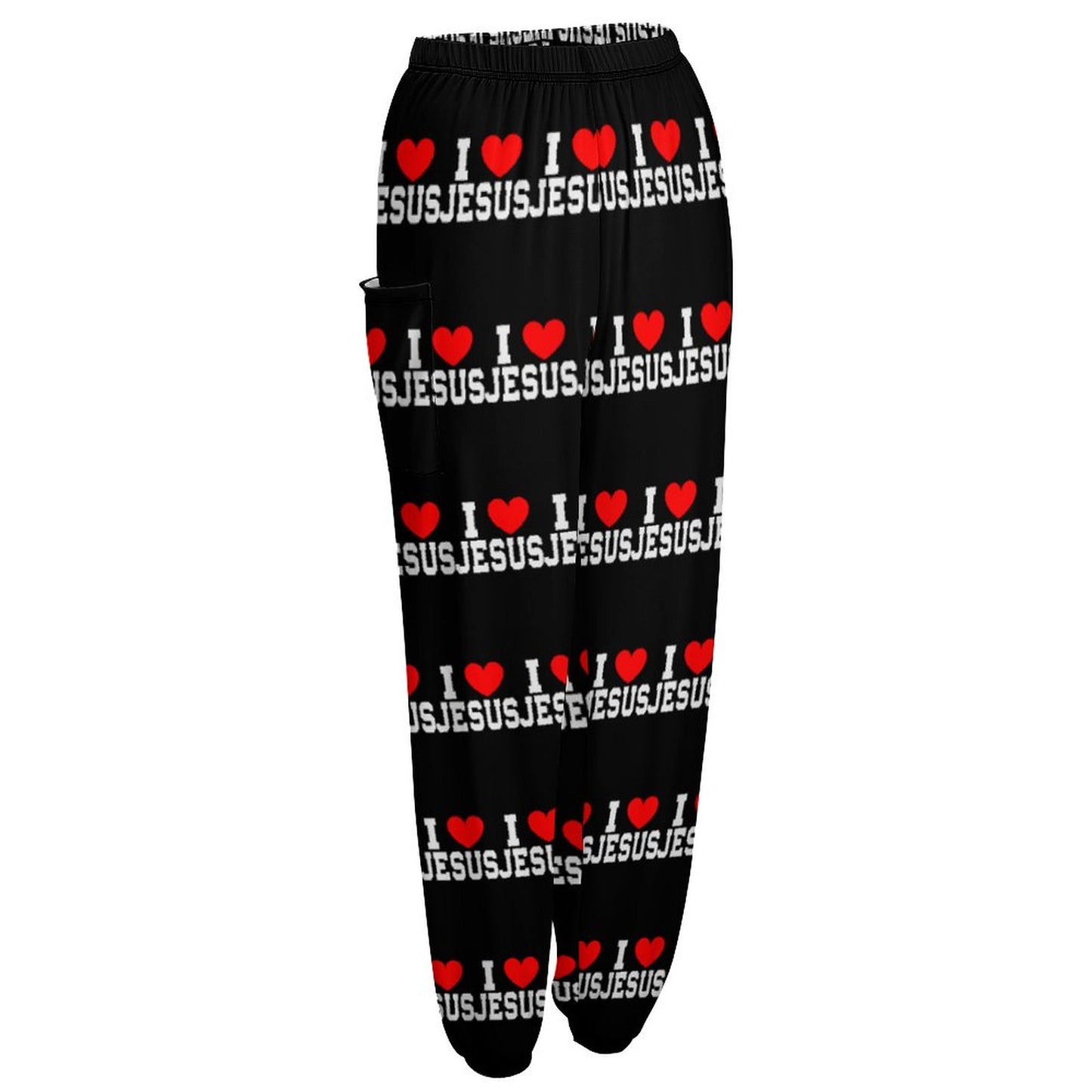 I Love Jesus Women's Christian Casual Yoga Pajama Pants