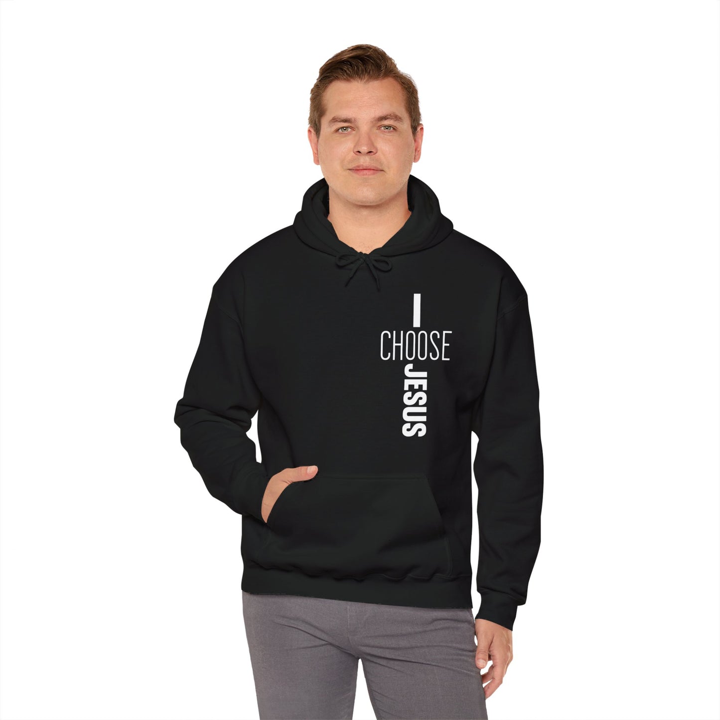 I Choose Jesus Unisex Christian Hooded Pullover Sweatshirt