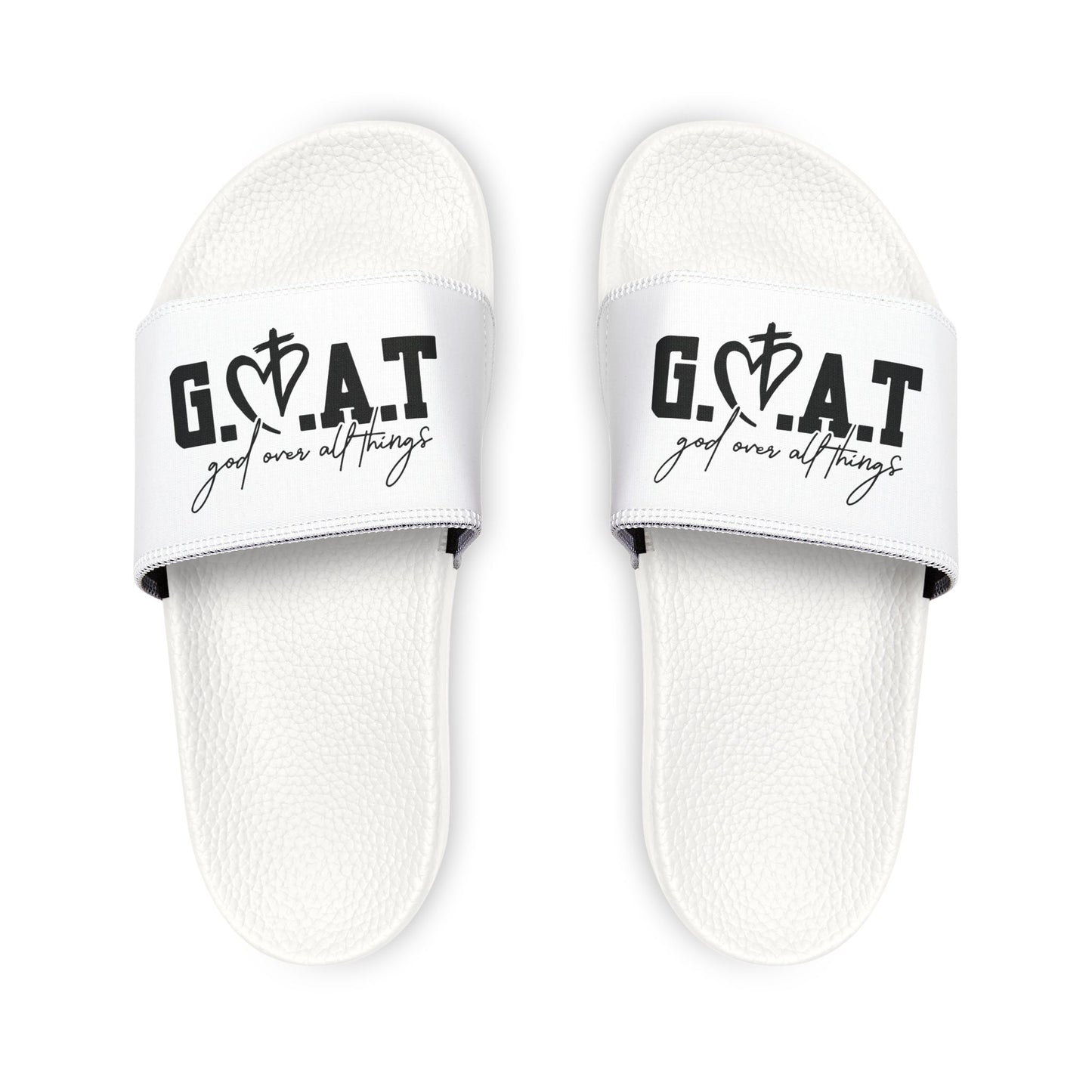 GOAT God Over All Things Men's PU Christian Slide Sandals