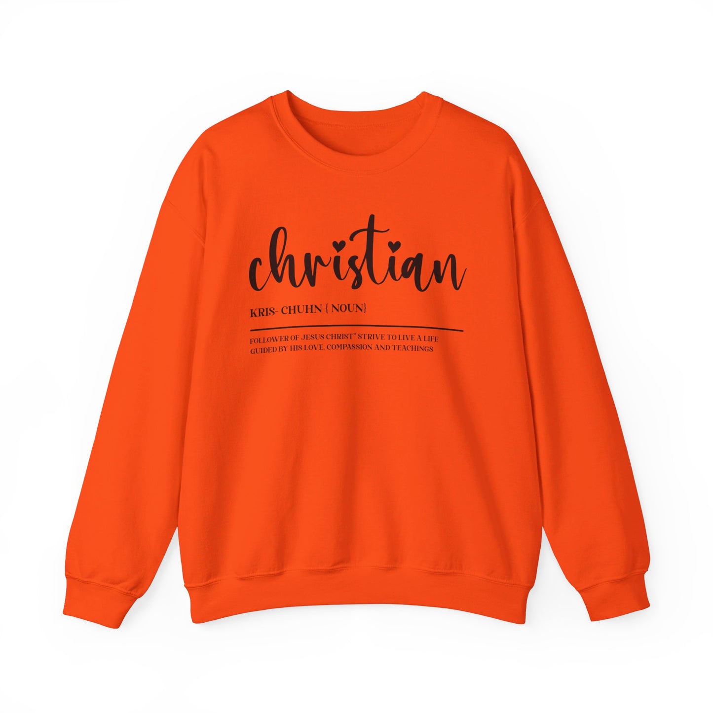 I Am A Christian Follower Of Christ  Unisex Heavy Blend™ Crewneck Christian Sweatshirt