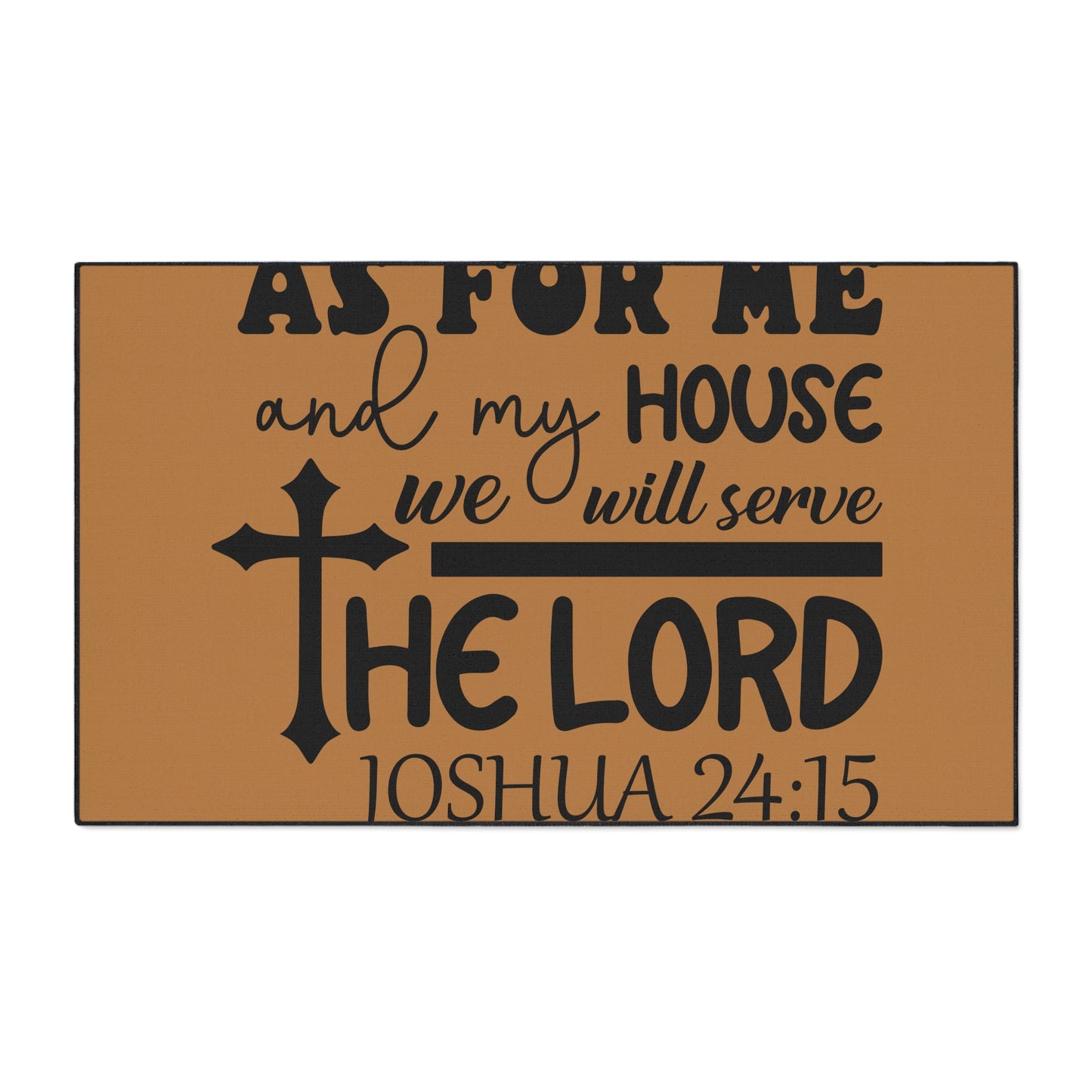 Christian Heavy Duty Floor Mat, We Will Serve Decor, Religious Entryway Rug, Scripture Welcome Mat, Inspirational