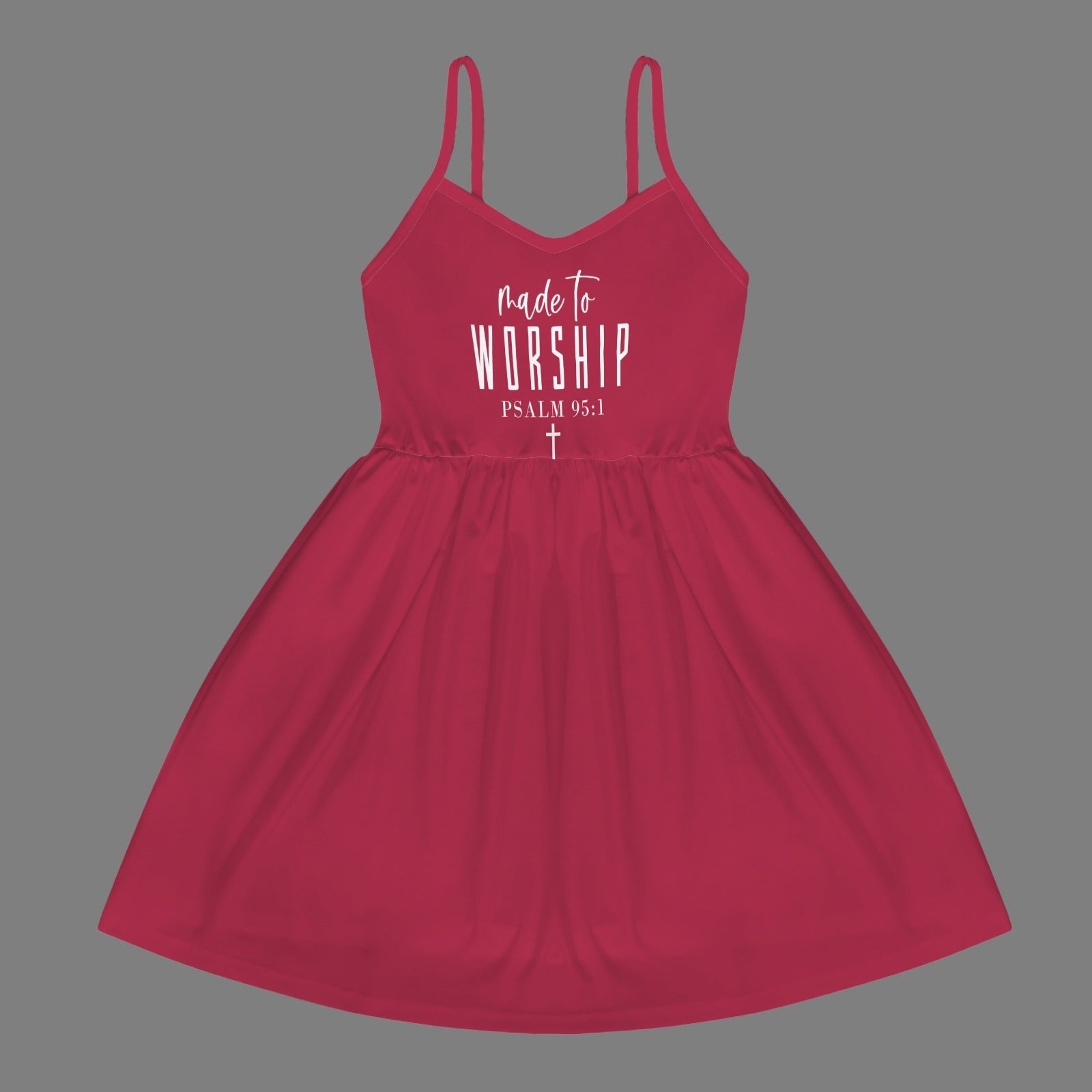Made To Worship Youth | Christian V-Neck Cami Girls' Casual Dress