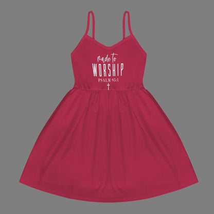Made To Worship Youth | Christian V-Neck Cami Girls' Casual Dress