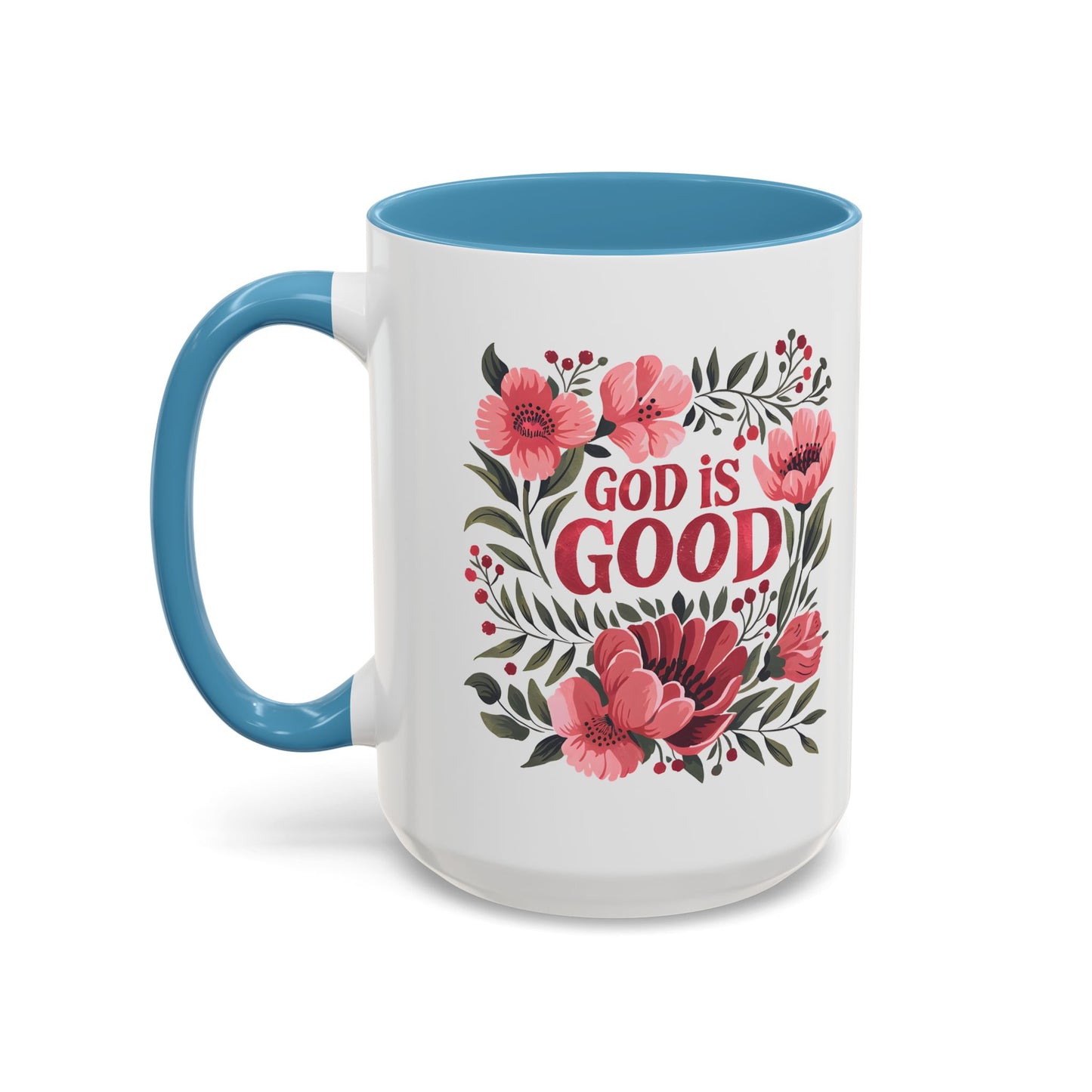 Christian Ceramic Mug- God Is Good Accent Coffee Mug (11, 15oz)