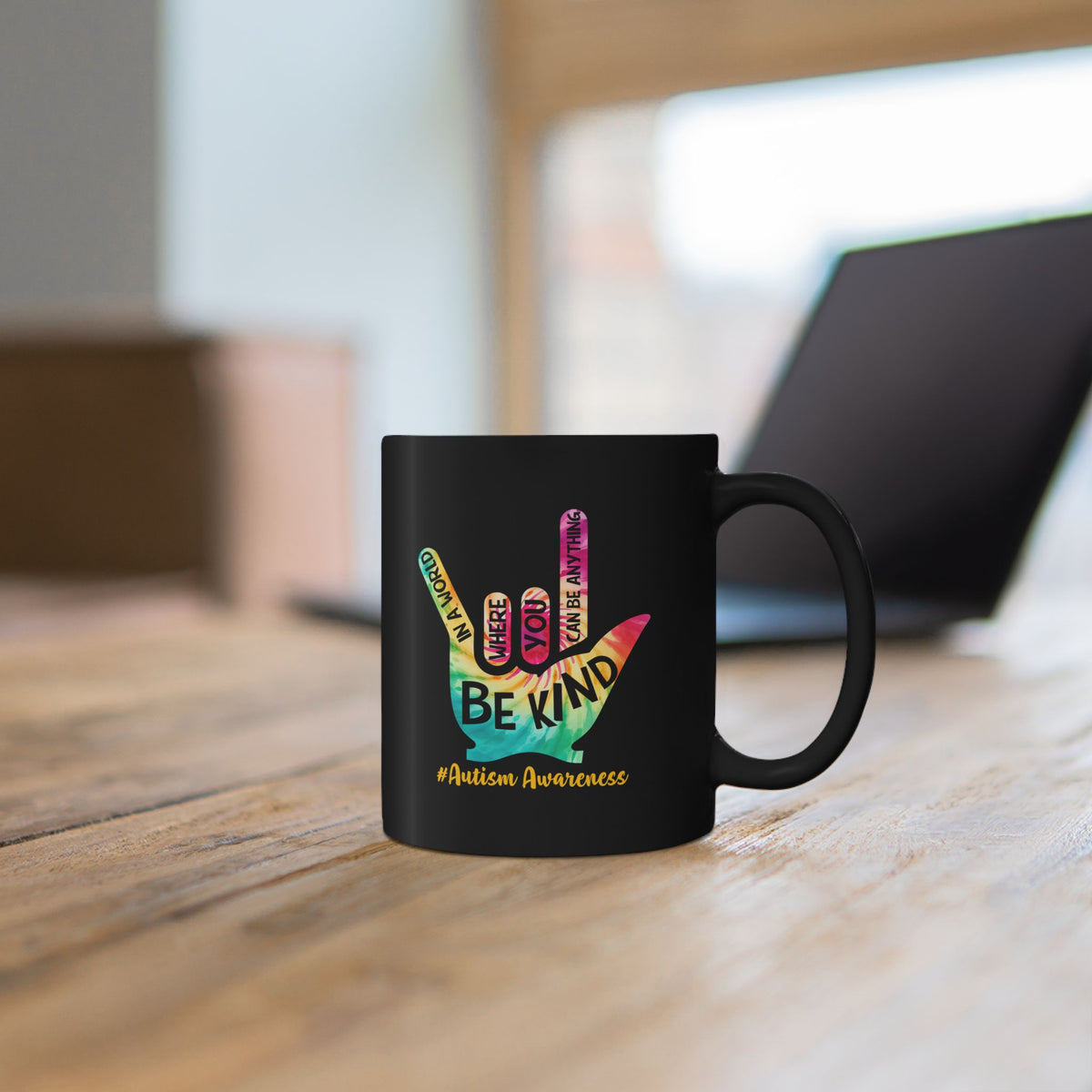 Inspirational Black Mug for Autism Awareness - 11oz & 15oz