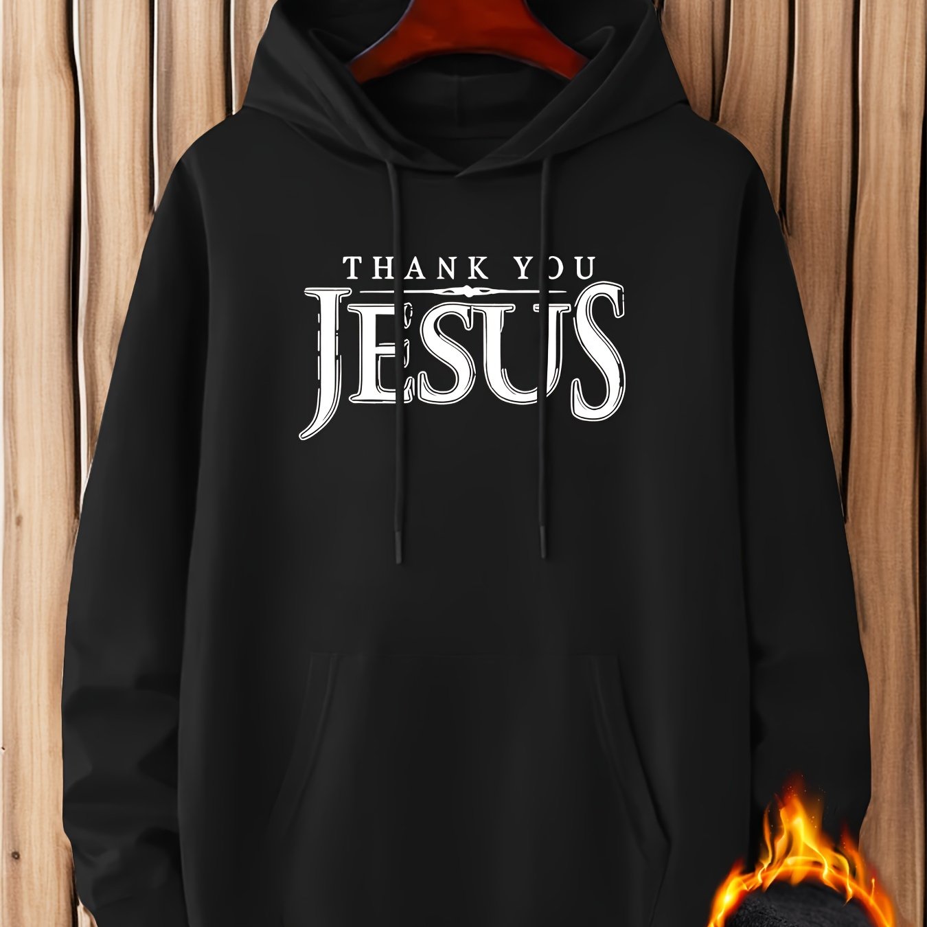 THANK YOU JESUS Men's Christian Pullover Hooded Sweatshirt claimedbygoddesigns