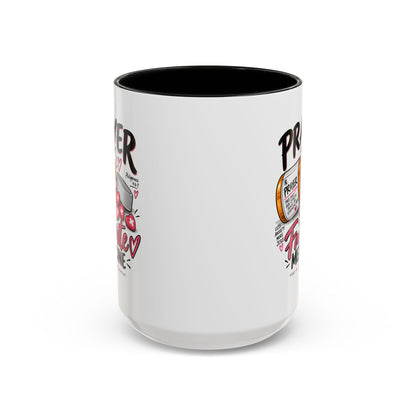 Prayer Is My Favorite Medicine Accent Coffee Mug – Inspirational Religious Gift