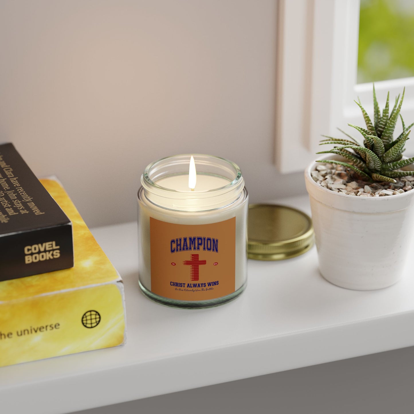 Champion Christ Always Wins Christian Scented Candle (4oz, 9oz)