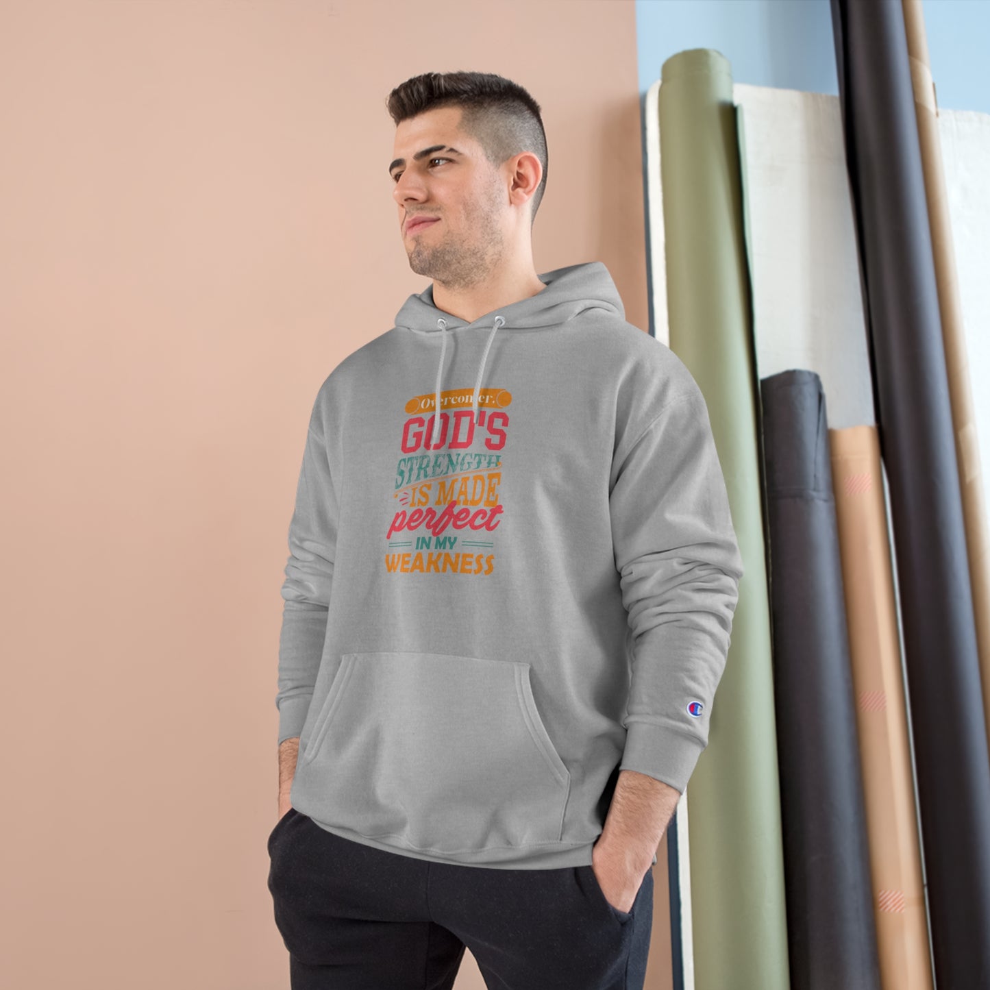 Overcomer His Strength Is Made Perfect In My Weakness Unisex Champion Hoodie