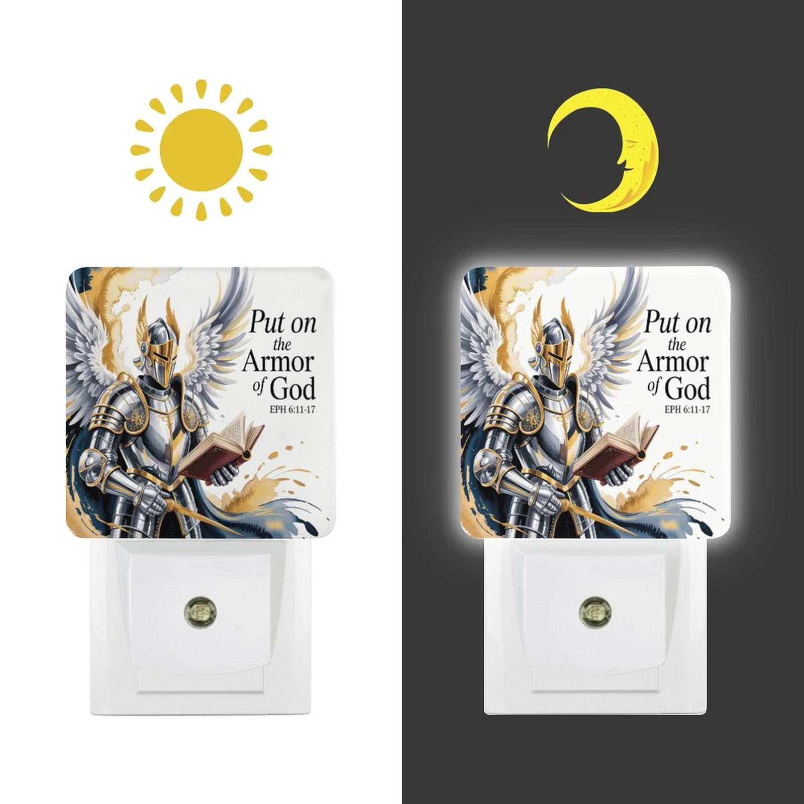 Put On His Armor Christian Night Light For Kids - ClaimedbyGodDesigns