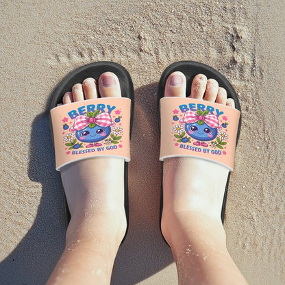Berry Blessed By Him Christian Children's Sandals - ClaimedbyGodDesigns