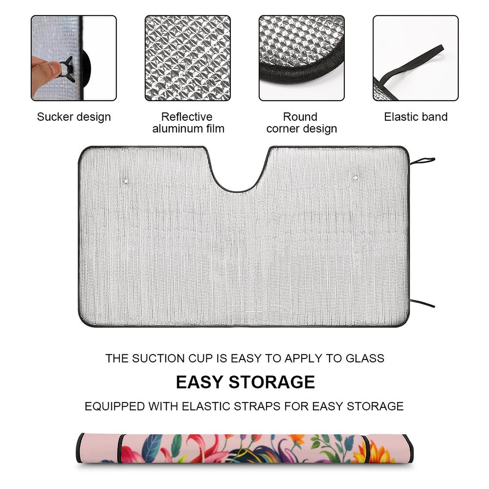 He Is My Strength Christian Car SunShade - ClaimedbyGodDesigns