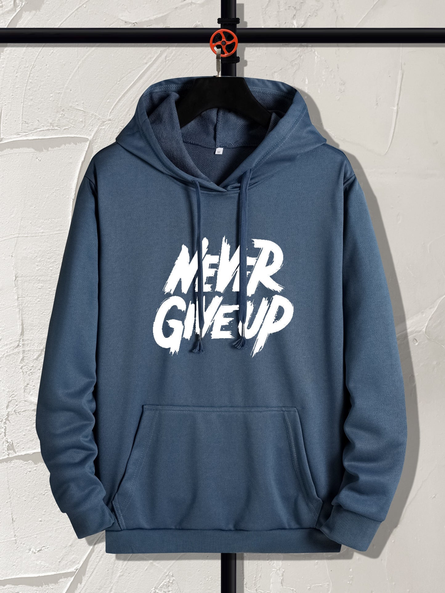 Never Give Up Men's Christian Pullover Hooded Sweatshirt claimedbygoddesigns