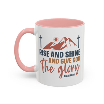 Christian Ceramic Mug - Give Him The Glory Accent Coffee Mug (11, 15oz)