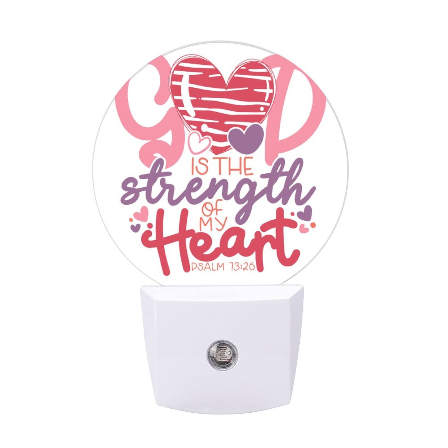 He Is My Strength Christian Night Light For Kids - ClaimedbyGodDesigns