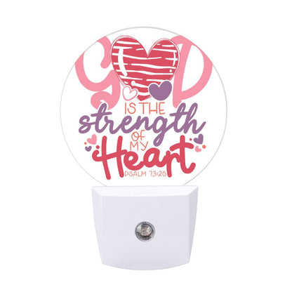 He Is My Strength Christian Night Light For Kids - ClaimedbyGodDesigns