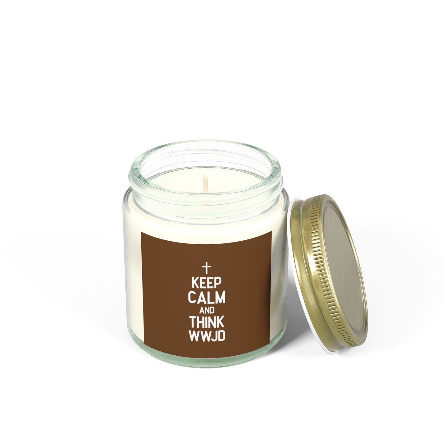 Keep Calm And Think What Would Jesus Do Christian Scented Candle (4oz, 9oz)