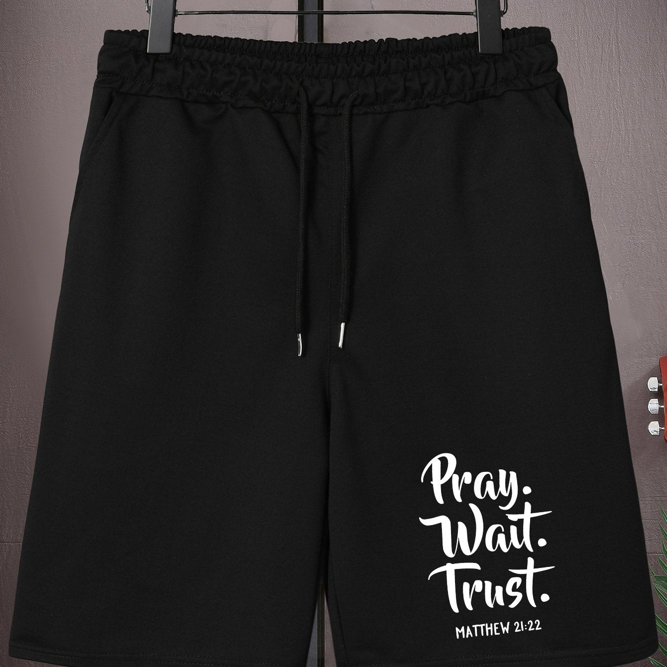Pray Wait Trust Men's Christian Shorts claimedbygoddesigns
