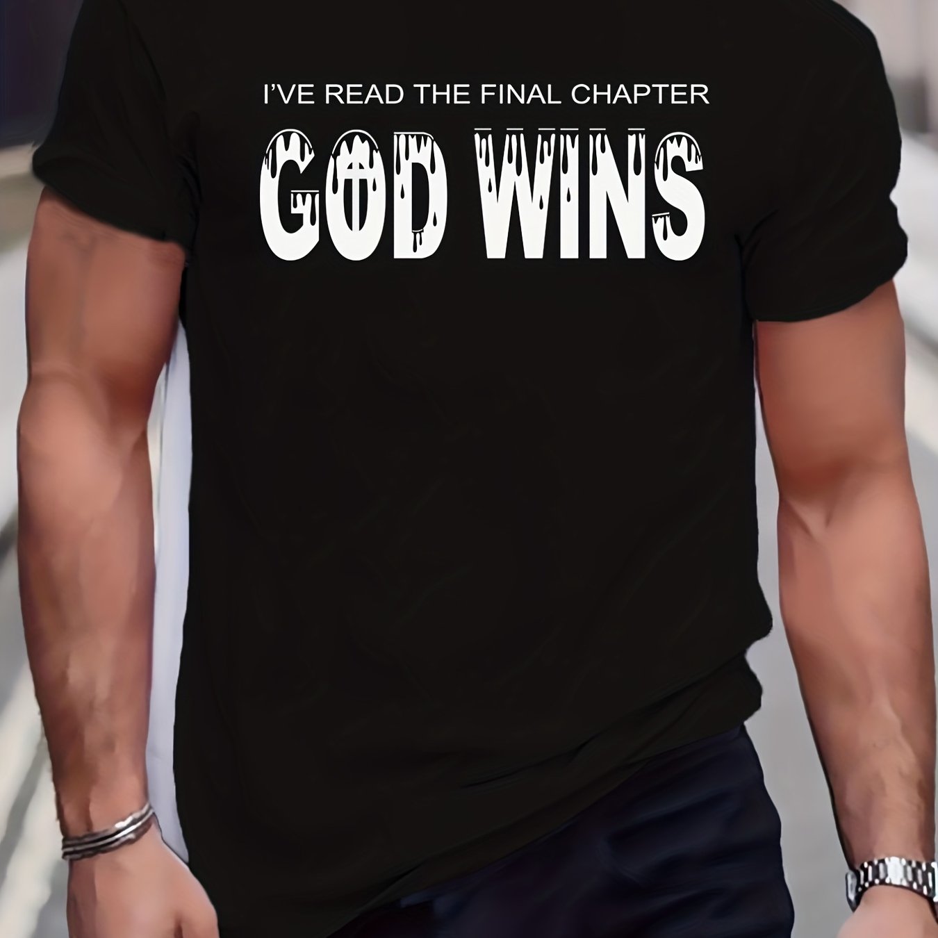 God Wins Men's Christian T-shirt claimedbygoddesigns