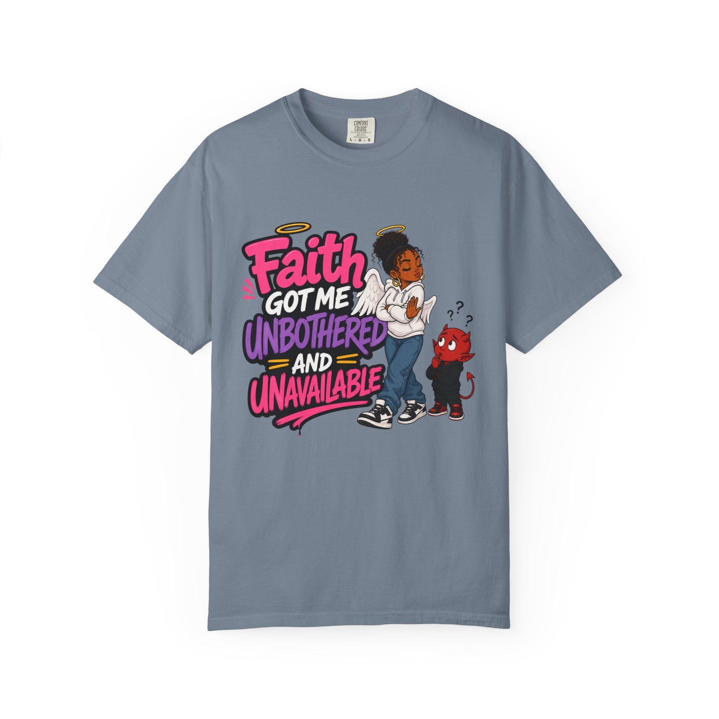 Faith Got Me Unbothered T-Shirt — Christian Inspirational Graphic Tee - ClaimedbyGodDesigns