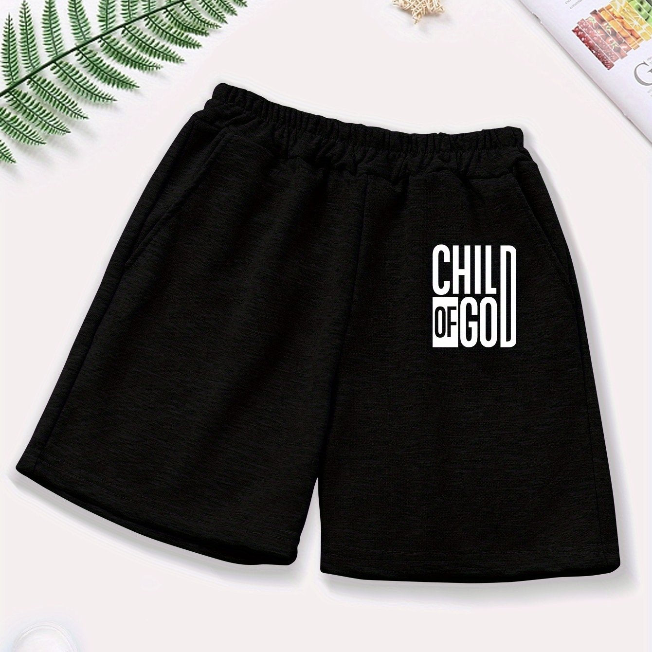 Child Of God Youth Christian Shorts claimedbygoddesigns