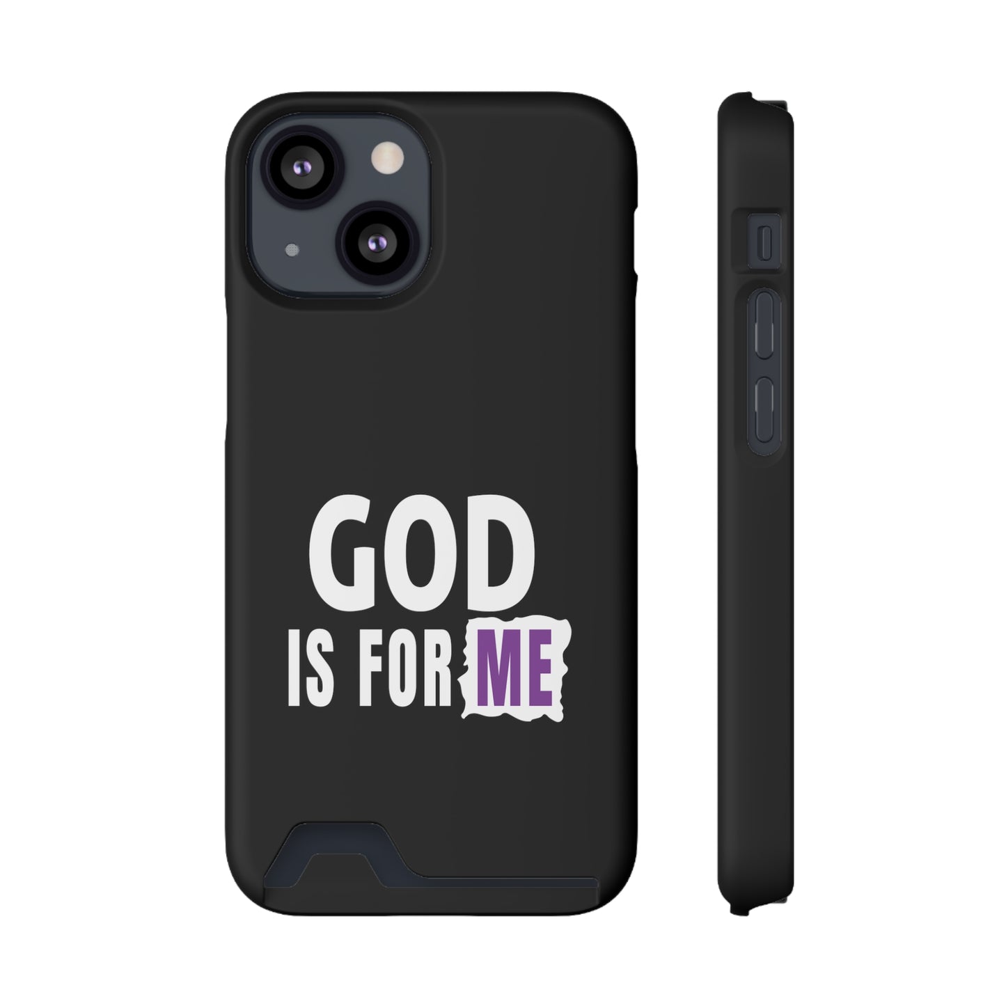 God Is For Me Christian Phone Case With Card Holder Printify