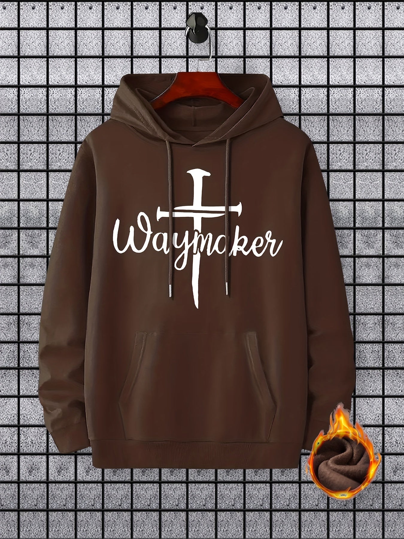 Waymaker Men's Christian Pullover Hooded Sweatshirt claimedbygoddesigns