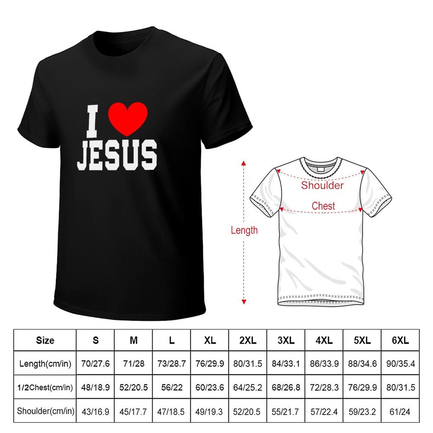 I Love Jesus Men's Christian T-shirt