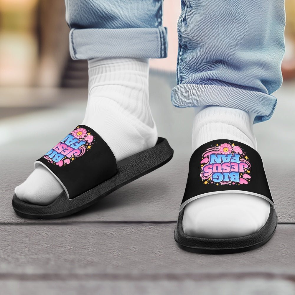 Big Jesus Fan Christian Children’s Sandals - ClaimedbyGodDesigns