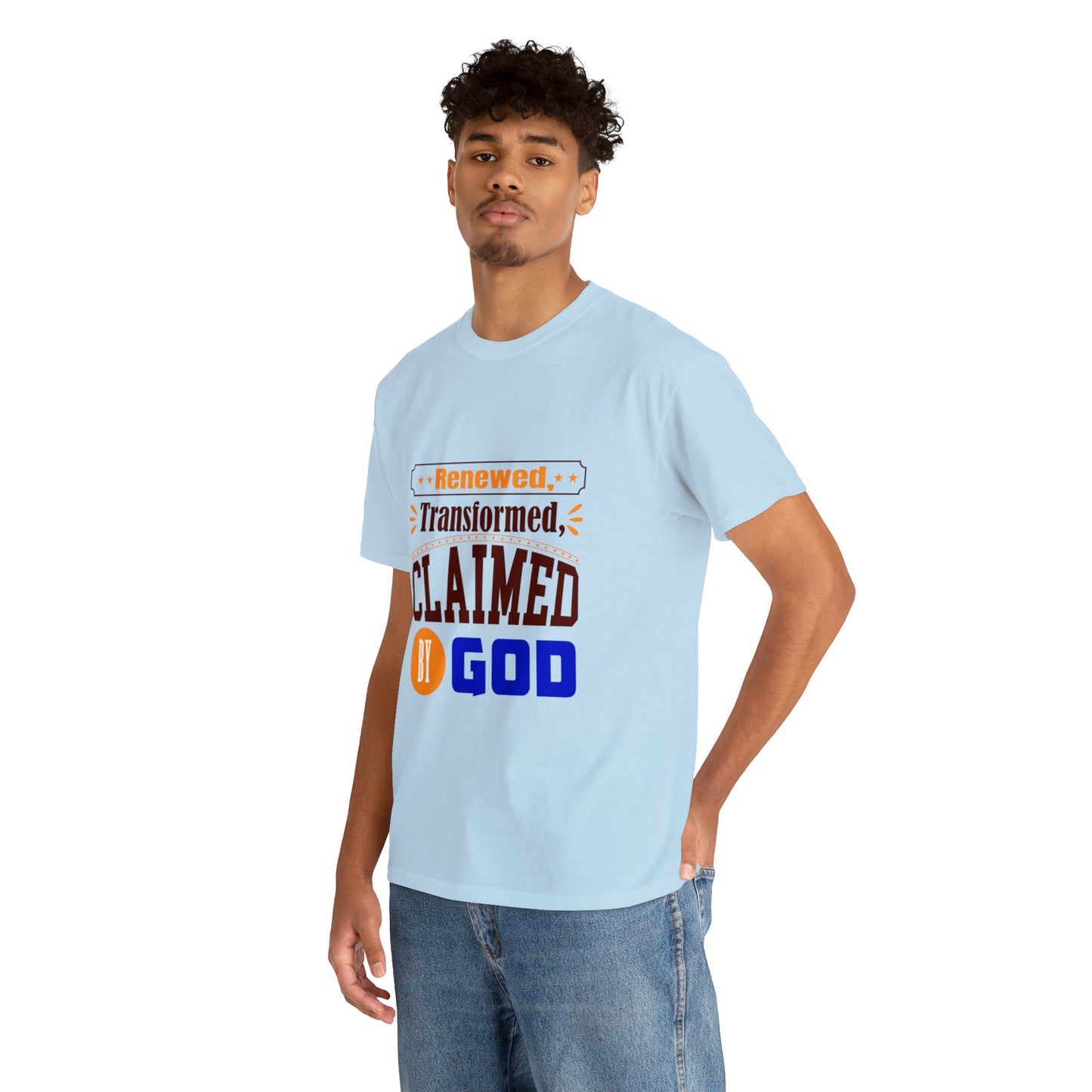 Renewed Transformed Claimed By God Unisex Heavy Cotton Tee