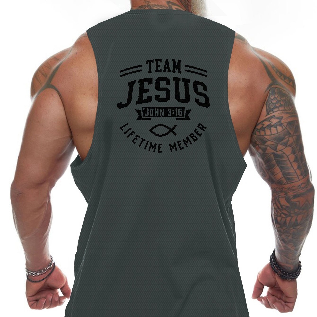 Team Jesus: Lifetime Member Plus Size Men's Christian Tank Top claimedbygoddesigns