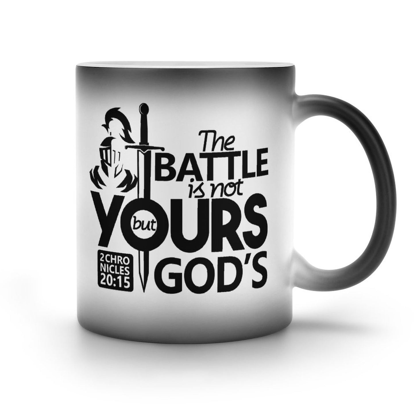 The Battle Is Not Yours But God's Christian Color Changing Mug (Dual-sided)