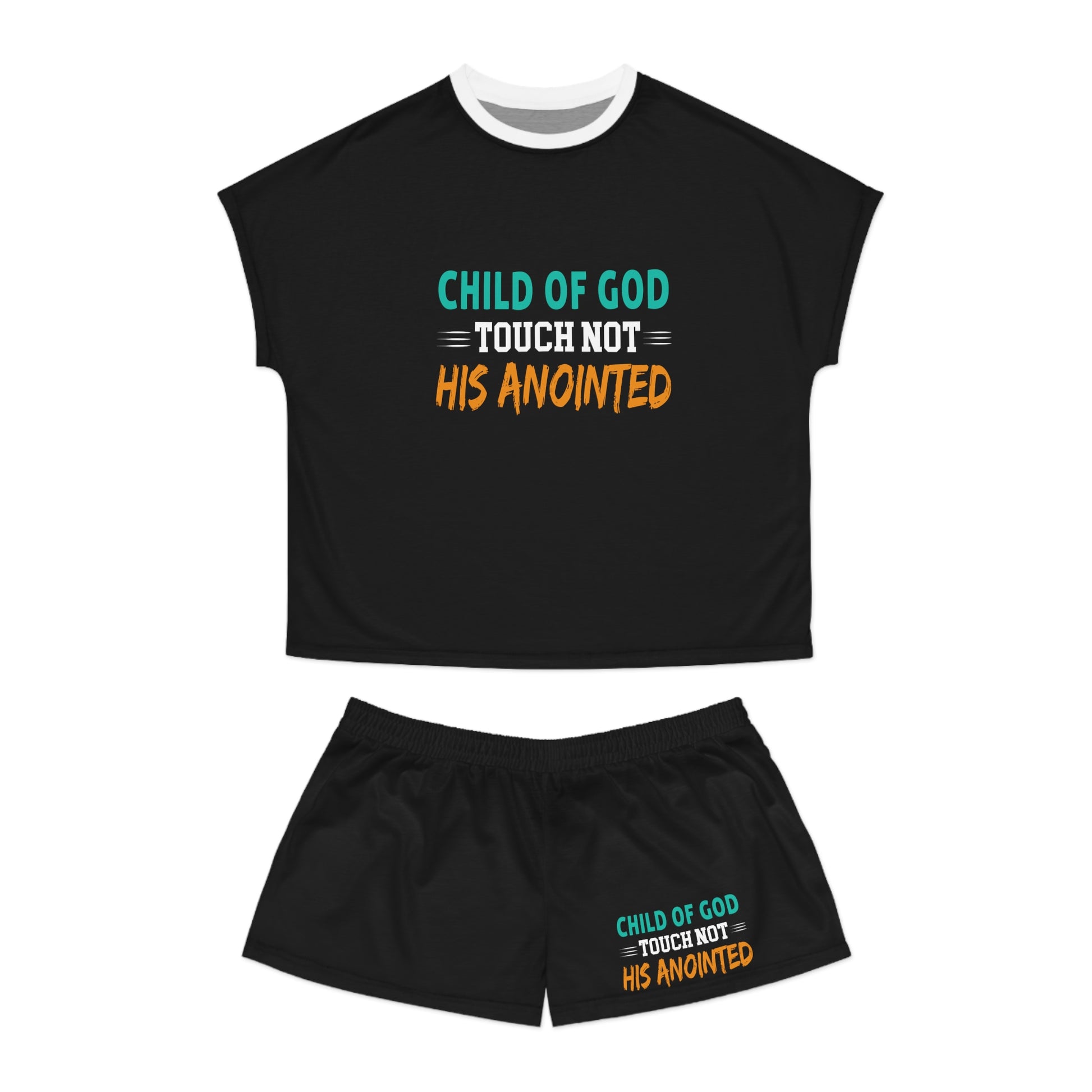 Child Of God Touch Not His Anointed Women's Christian Short Pajama Set Printify
