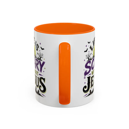 Coffee Mug — “Life Is Scary Without Jesus” Halloween Christian Accent Mug (11/15oz)