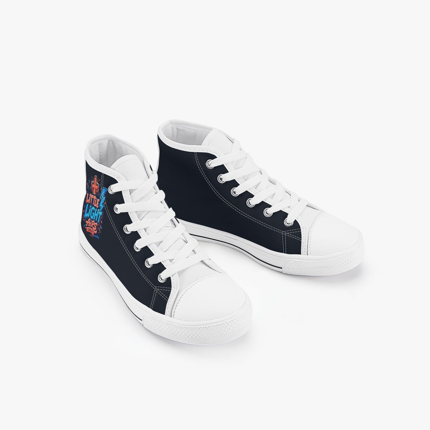 Little Light Airs Christian Kid’s High - Top Canvas Shoes - ClaimedbyGodDesigns