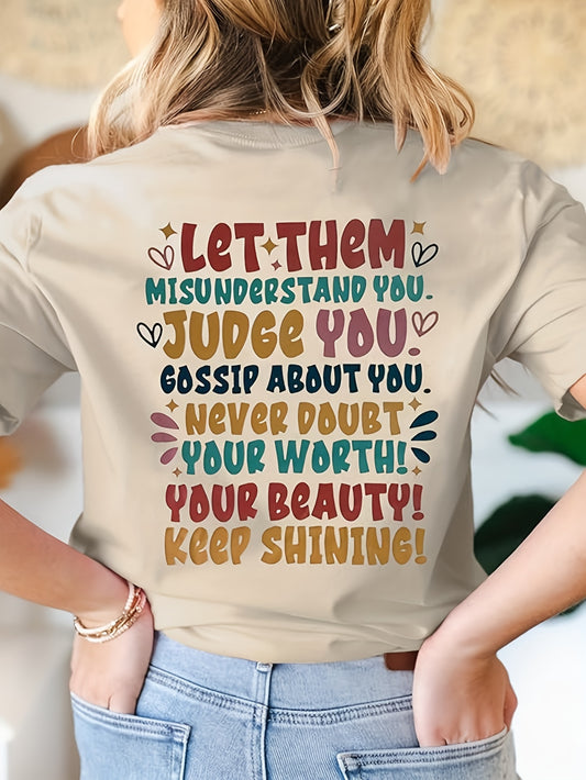 Let Them, Keep Shining Women's Christian T-shirt claimedbygoddesigns