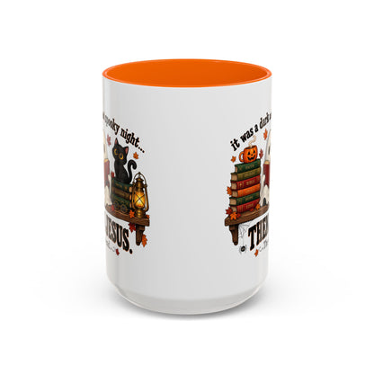 Halloween Christian Coffee Mug — “It Was a Dark and Spooky Night… Then Jesus” Accent Mug