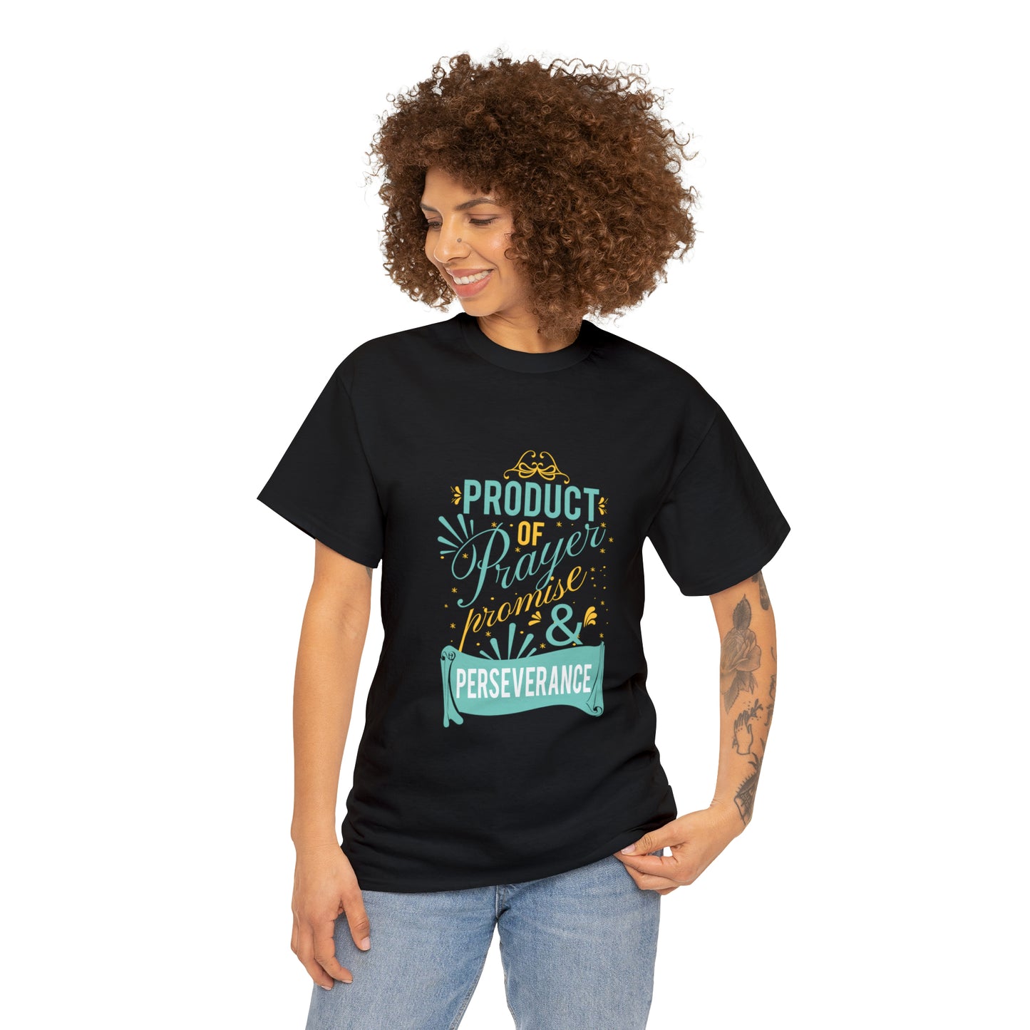 Product Of Prayer Promise & Perseverance Unisex Heavy Cotton Tee