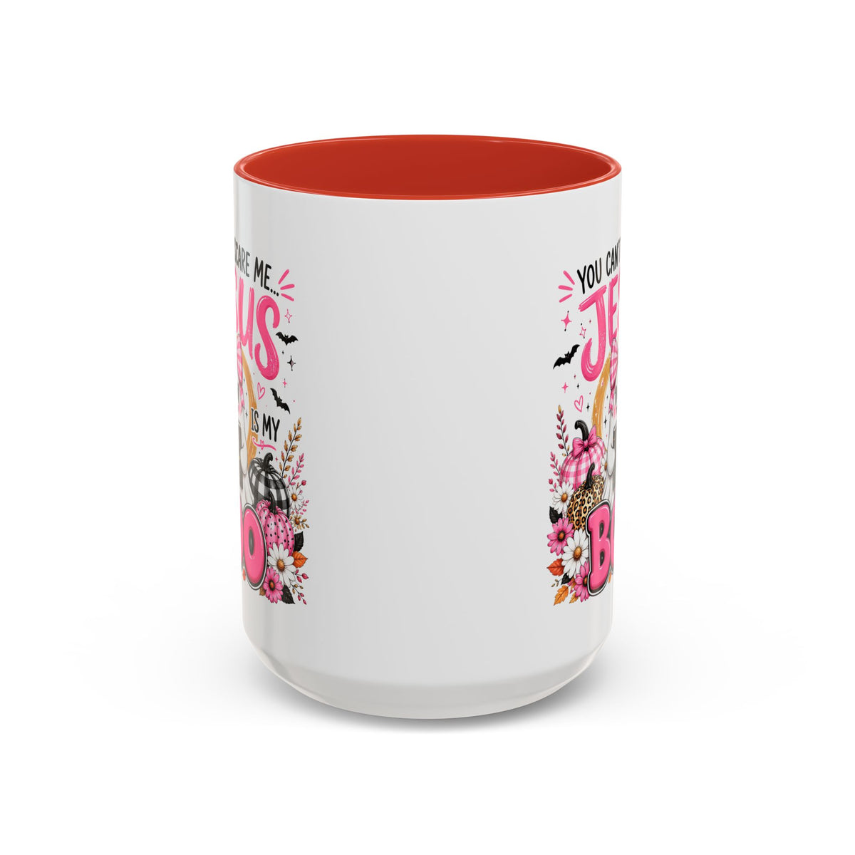 You Can’t Scare Me Jesus Is My Boo Coffee Mug — Halloween Christian Accent Mug