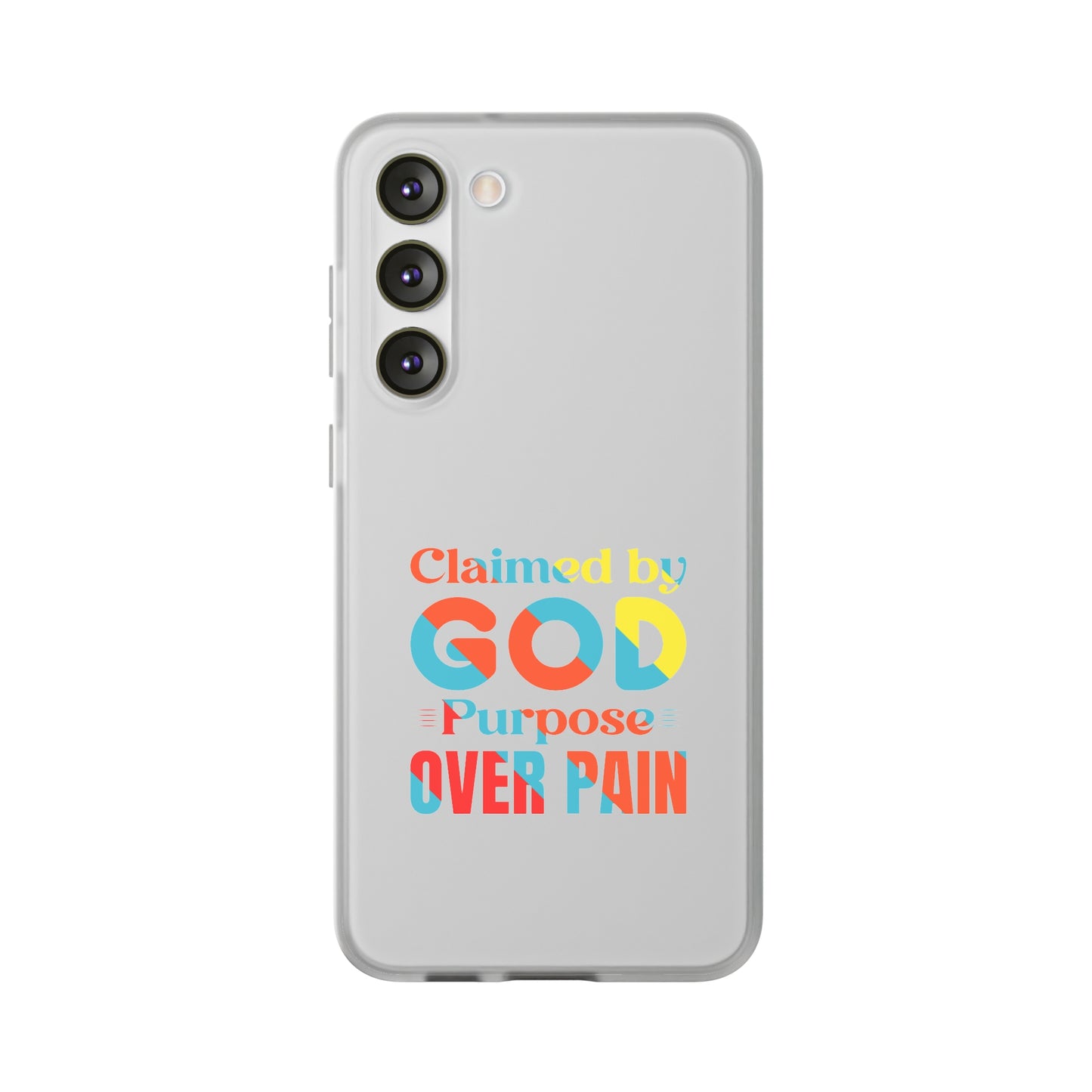 Claimed By God Purpose Over Pain Christian Flexi Phone Case Printify