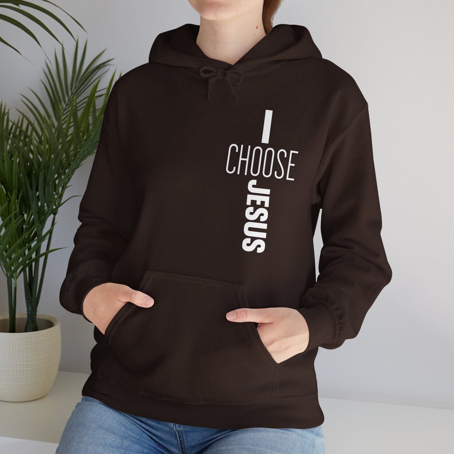 I Choose Jesus Unisex Christian Hooded Pullover Sweatshirt