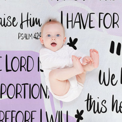 Bible Verse 2 Christian Flannel Throw Blanket