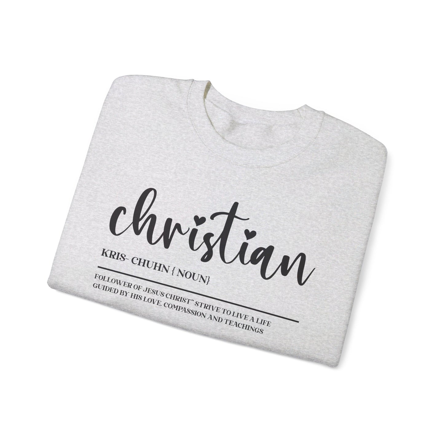 I Am A Christian Follower Of Christ  Unisex Heavy Blend™ Crewneck Christian Sweatshirt