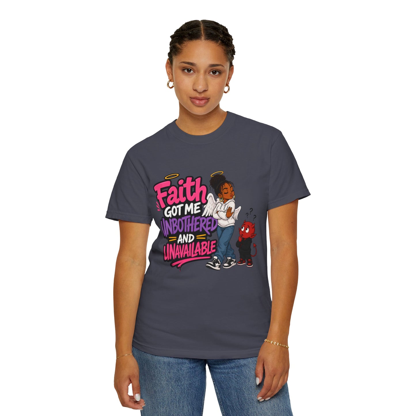 Faith Got Me Unbothered T-Shirt — Christian Inspirational Graphic Tee - ClaimedbyGodDesigns
